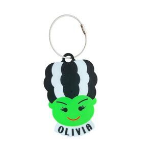 Halloween Trick or Treat Bag Tag "Olivia" Bride of Frankenstein